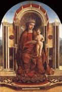 Gentile Bellini The Virgin and Child Enthroned oil painting on canvas